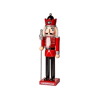 Georgia Bulldogs 12" Wooden Nutcracker Statue