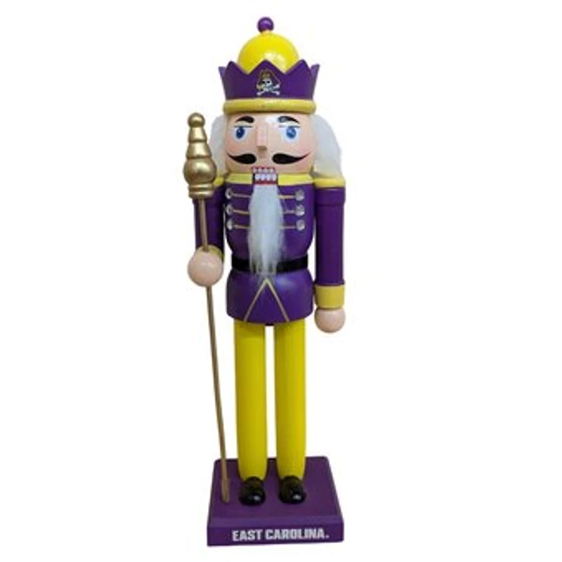 ECU Pirates 12" Wooden Nutcracker Statue