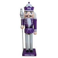 TCU Horned Frogs 12" Wooden Nutcracker Statue