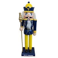 West Virginia Mountaineers 12" Wooden Nutcracker Statue