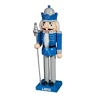 Detroit Lions 12" Wooden Nutcracker Statue
