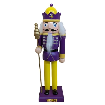 Minnesota Vikings 12" Wooden Nutcracker Statue
