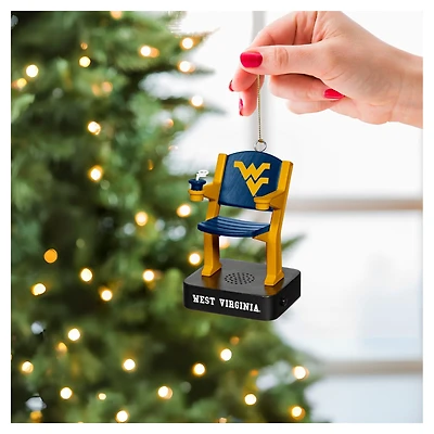 West Virginia Mountaineers Stadium Seat Ornament with Sound