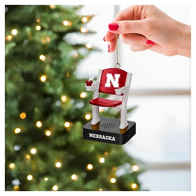 Nebraska Huskers Stadium Seat Ornament with Sound