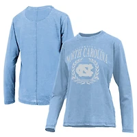 Women's Pressbox Carolina Blue North Carolina Tar Heels Chandler Olive Leaf Arch Long Sleeve T-Shirt