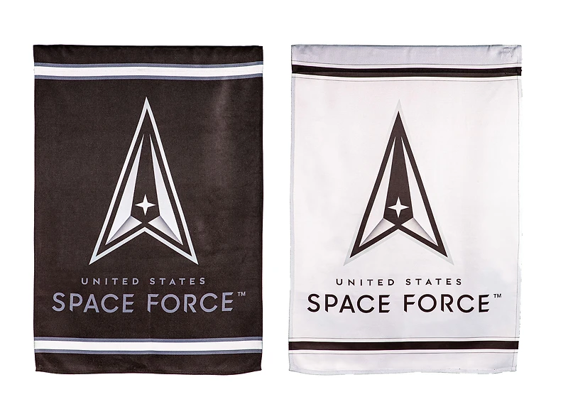 Space Force 12.5" x 18" Double-Sided Embossed Suede Garden Flag