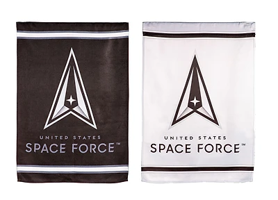 Space Force 12.5" x 18" Double-Sided Embossed Suede Garden Flag