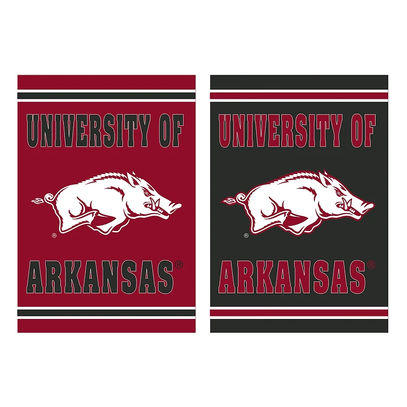 Arkansas Razorbacks 12.5" x 18" Double-Sided Embossed Suede Garden Flag