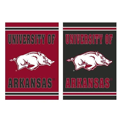 Arkansas Razorbacks 12.5" x 18" Double-Sided Embossed Suede Garden Flag