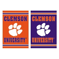 Clemson Tigers 12.5" x 18" Double-Sided Embossed Suede Garden Flag