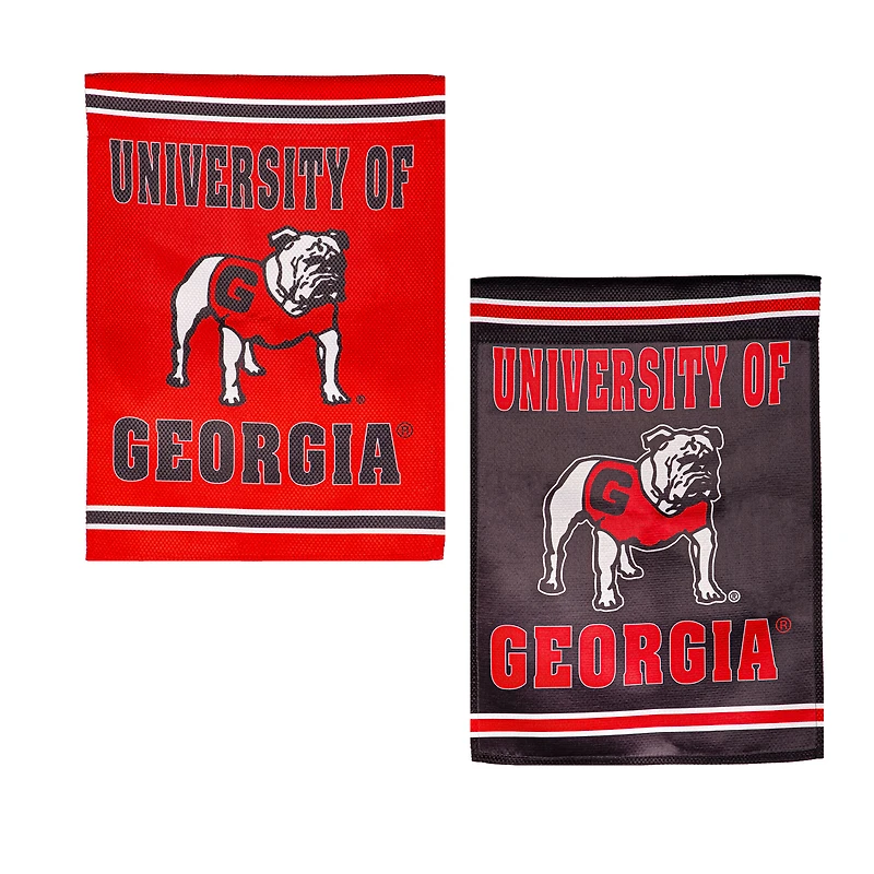 Georgia Bulldogs 12.5" x 18" Double-Sided Embossed Suede Garden Flag
