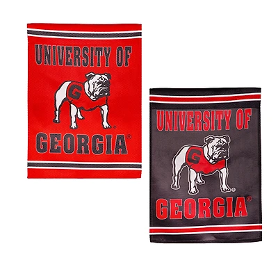 Georgia Bulldogs 12.5" x 18" Double-Sided Embossed Suede Garden Flag