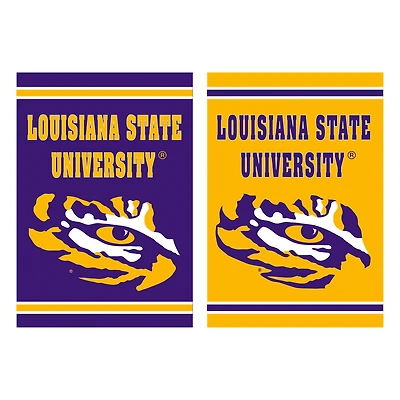 LSU Tigers 12.5" x 18" Double-Sided Embossed Suede Garden Flag