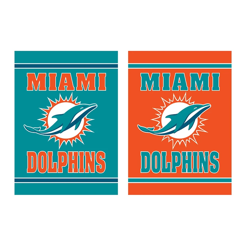 Miami Dolphins 12.5" x 18" Double-Sided Embossed Suede Garden Flag