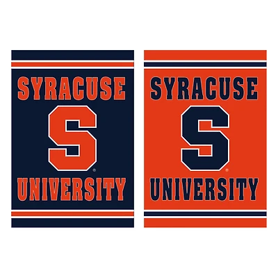 Syracuse Orange 12.5" x 18" Double-Sided Embossed Suede Garden Flag