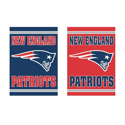 New England Patriots 12.5" x 18" Double-Sided Embossed Suede Garden Flag