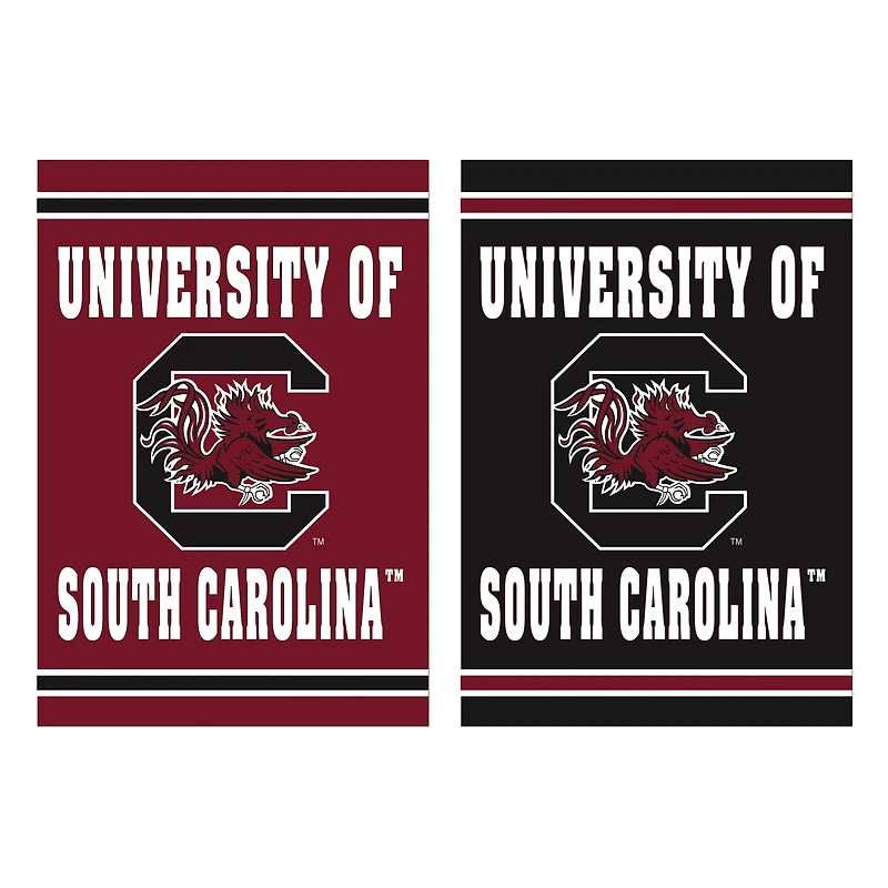South Carolina Gamecocks 12.5" x 18" Double-Sided Embossed Suede Garden Flag