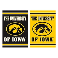 Iowa Hawkeyes 12.5" x 18" Double-Sided Embossed Suede Garden Flag