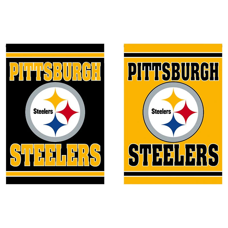 Pittsburgh Steelers 12.5" x 18" Double-Sided Embossed Suede Garden Flag