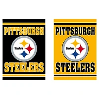 Pittsburgh Steelers 12.5" x 18" Double-Sided Embossed Suede Garden Flag