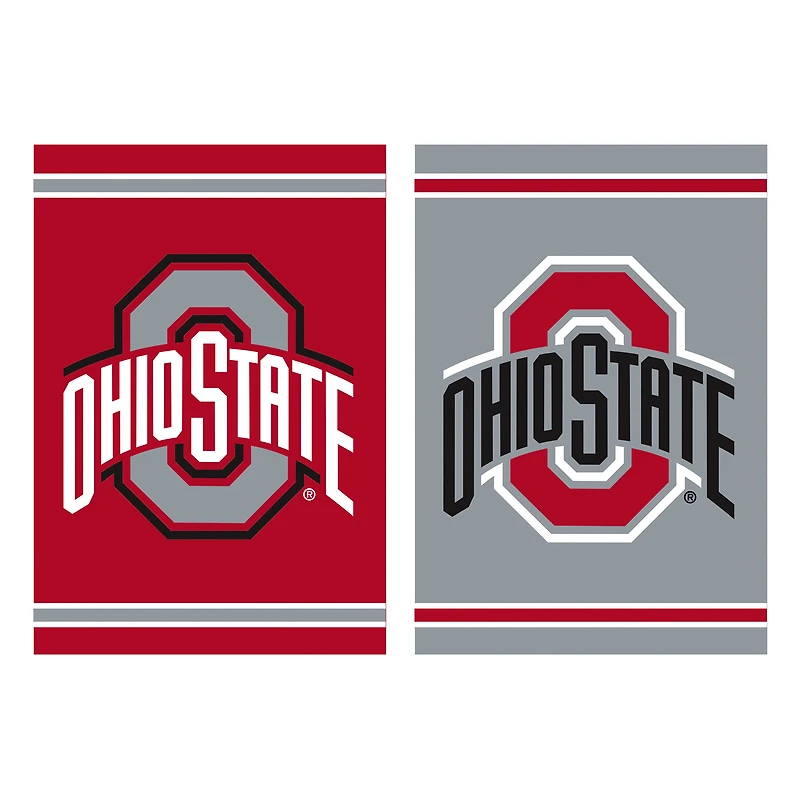 Ohio State Buckeyes 12.5" x 18" Double-Sided Embossed Suede Garden Flag
