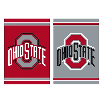 Ohio State Buckeyes 12.5" x 18" Double-Sided Embossed Suede Garden Flag