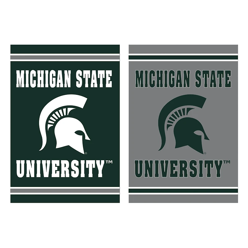 Michigan State Spartans 12.5" x 18" Double-Sided Embossed Suede Garden Flag