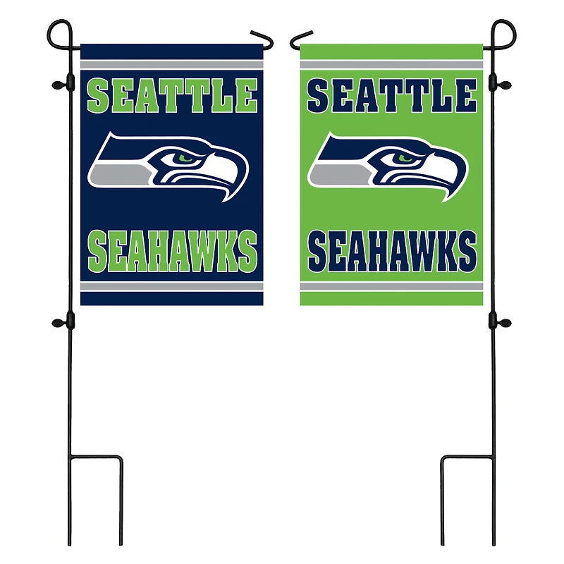 Seattle Seahawks 12.5" x 18" Double-Sided Embossed Suede Garden Flag