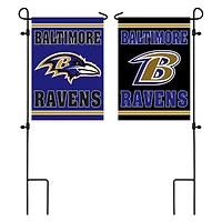 Baltimore Ravens 12.5" x 18" Double-Sided Embossed Suede Garden Flag