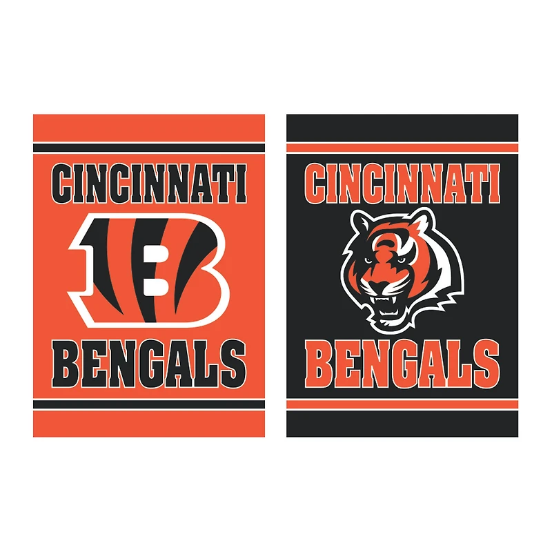 Cincinnati Bengals 12.5" x 18" Double-Sided Embossed Suede Garden Flag