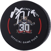 Matthew Tkachuk Florida Panthers Autographed 30th Anniversary Official Game Puck