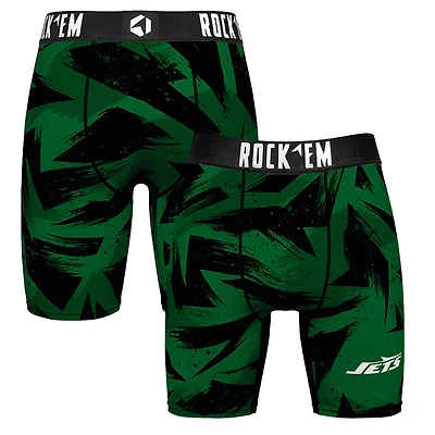 Men's Rock Em Socks  Green New York Jets Game Paint Boxer Briefs