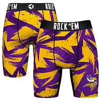 Men's Rock Em Socks  Purple Minnesota Vikings Game Paint Boxer Briefs