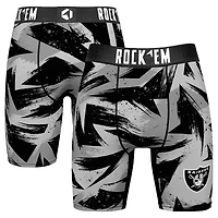 Men's Rock Em Socks  Silver Las Vegas Raiders Game Paint Boxer Briefs