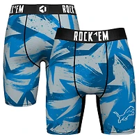 Men's Rock Em Socks  Blue Detroit Lions Game Paint Boxer Briefs