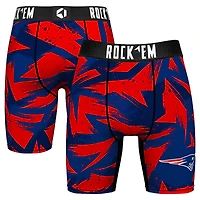 Men's Rock Em Socks  Navy New England Patriots Game Paint Boxer Briefs