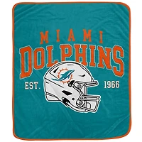 Pegasus  Miami Dolphins Vintage Arch Ultra Soft 50" x 60" Blanket