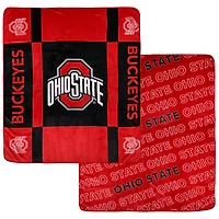 Pegasus  Ohio State Buckeyes 60” x 70” Reverse Block Double-Sided Ultra Cozy Blanket