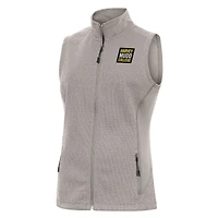 Women's Antigua  Oatmeal Harvey Mudd College Course Full-Zip Vest