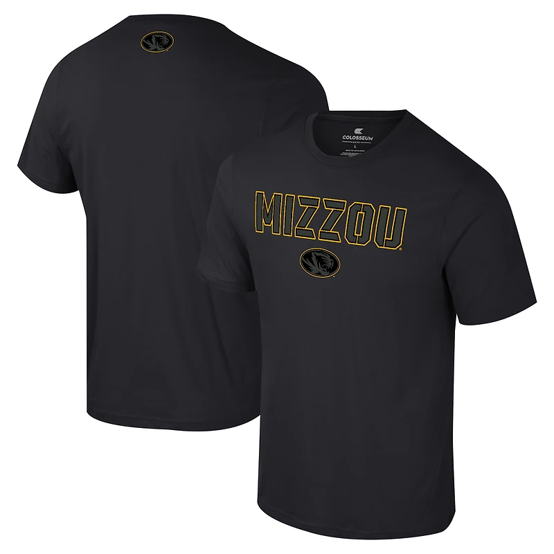 Men's Colosseum Black Missouri Tigers Color Pop Active Blend T-Shirt