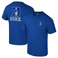Men's Colosseum Royal Duke Blue Devils Logo Lockup 2-Hit Active Blend T-Shirt