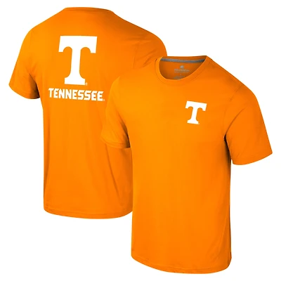 Men's Colosseum Tennessee Orange Volunteers Logo Lockup 2-Hit Active Blend T-Shirt