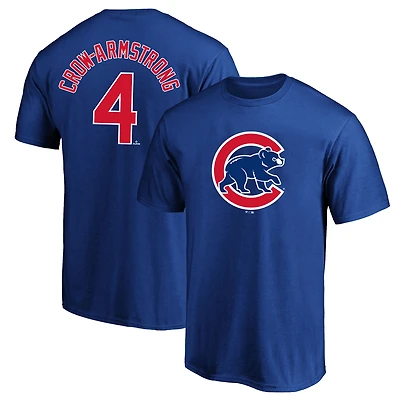 Men's Fanatics Pete Crow-Armstrong Royal Chicago Cubs Big & Tall Name Number T-Shirt