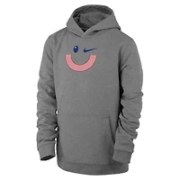 Youth Nike Gray Team USA Smiley Club Fleece Pullover Hoodie