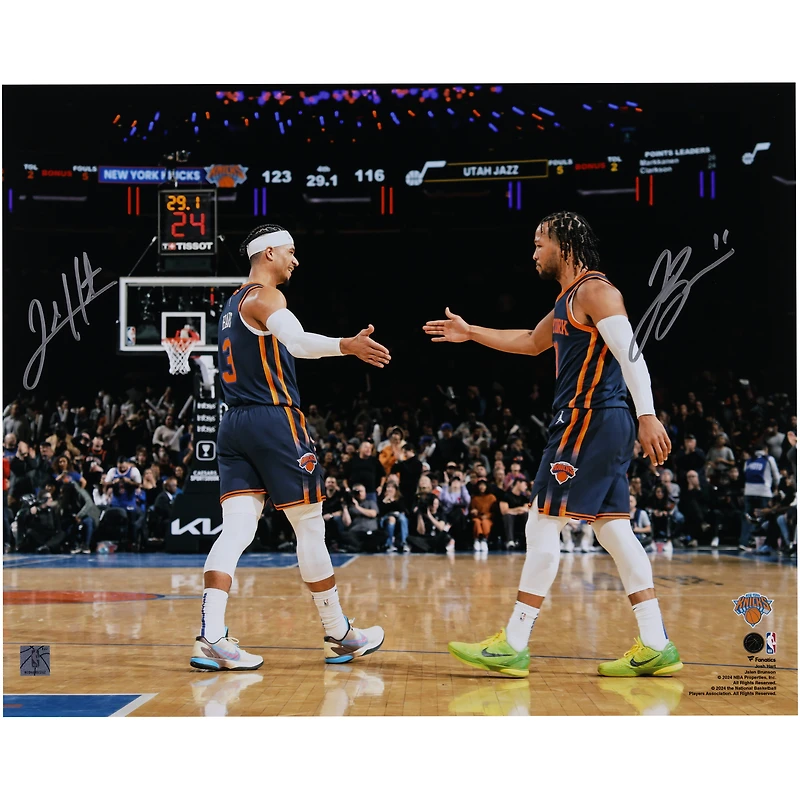 Jalen Brunson & Josh Hart New York Knicks Autographed 16" x 20" Celebration Photograph
