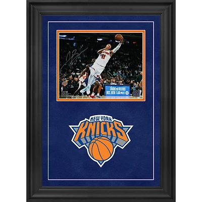 Jalen Brunson New York Knicks Autographed Deluxe Framed 8" x 10" Layup in White Photograph
