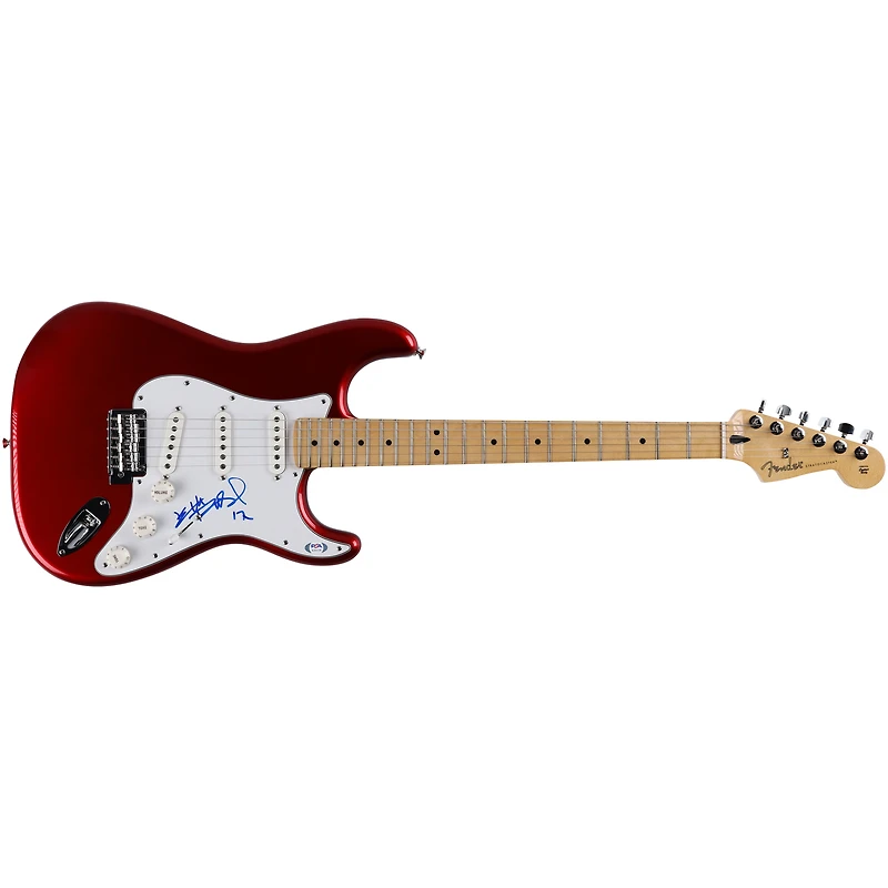 Keith Richards Rolling Stones Autographed Fender Player Series Stratocaster Guitar - Candy Apple Red - PSA AJ02158