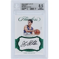 John Stockton Utah Jazz Autographed 2016-17 Panini Flawless Emerald #PI-JS #1/5 BGS Authenticated 8.5 Card - 9,8.5,8,9 Subgrades
