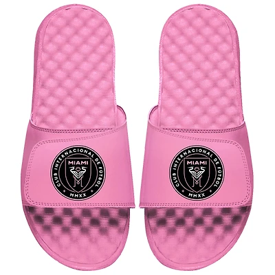 Youth ISlide Pink Inter Miami CF Primary Logo Slide Sandals