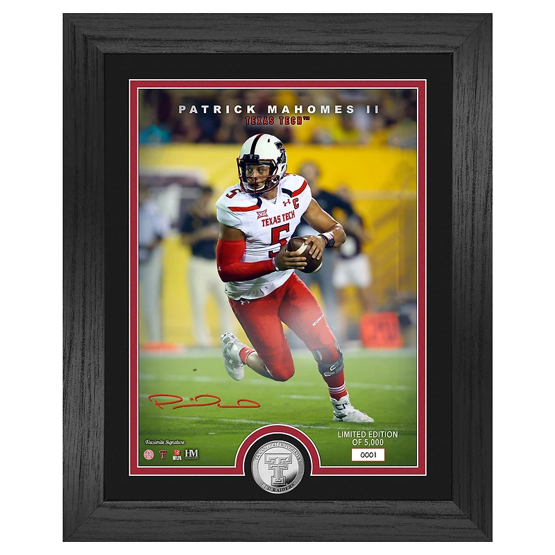 Highland Mint Patrick Mahomes Texas Tech Red Raiders 13" x 16" Silver Coin Photo Mint